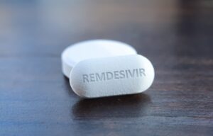 The pill remdemsivir, a drug being tested against COVID-19. Gilead Sciences stock popped after hours on the news of some early success.