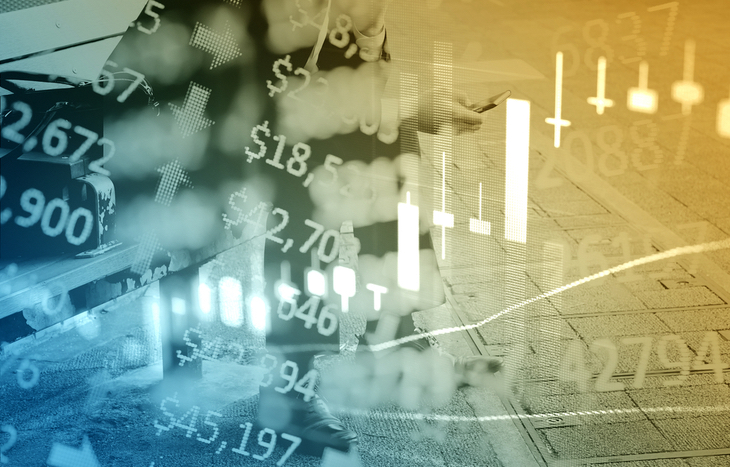 Spread trading graph with data