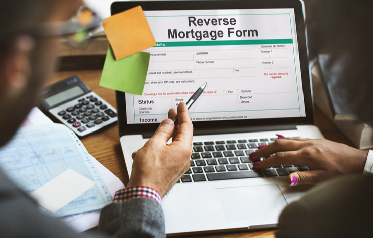 Looking at a reverse mortgage form online