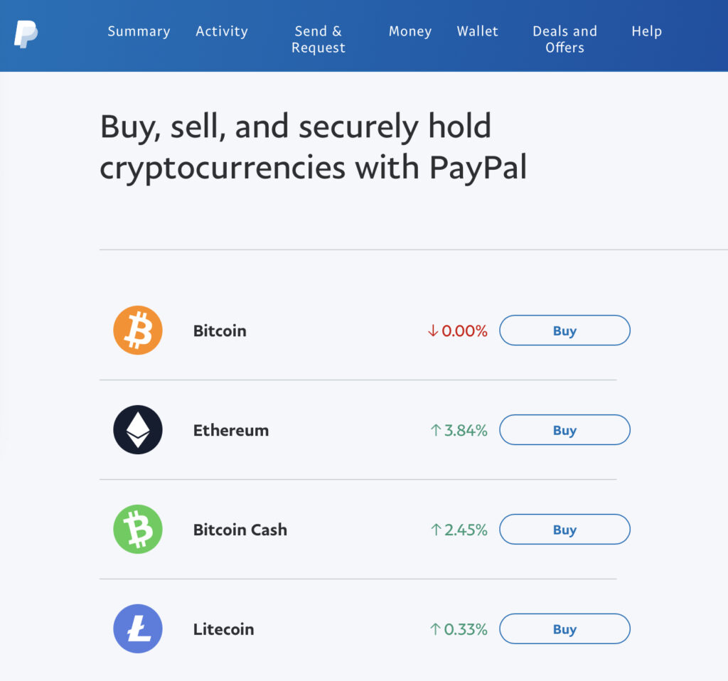 can i buy crypto with paypal credit