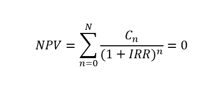 irr formula several cashflows