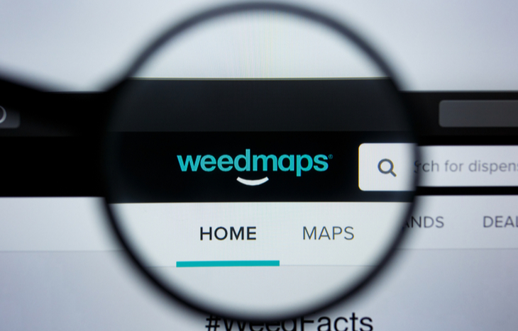 Weedmaps stock is a unique opportunity in the cannabis market. Pictured is the company's logo as shown on its website.