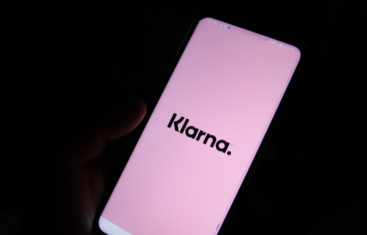 Klarna IPO on a smartphone