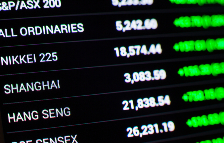 Tickers showing stats for how to purchase stock on a foreign exchange