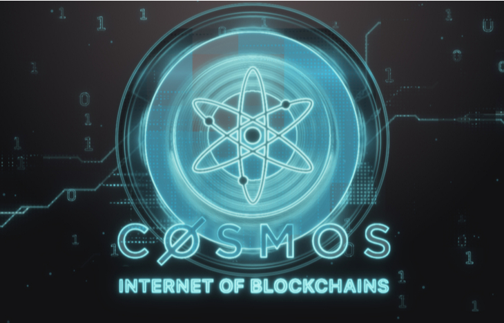 Illustration of the Cosmos crypto logo