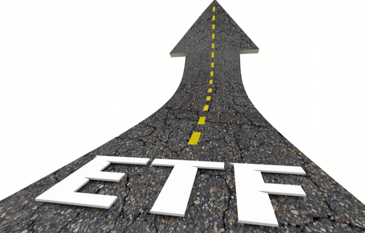 Illustration of a road for EV ETFs to travel on.