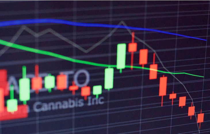 Chart showing downward momentum. But will marijuana stocks go back up?