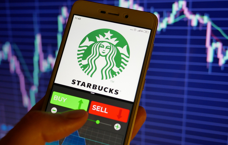 looking at a Starbucks stock forecast chart to buy or sell SBUX