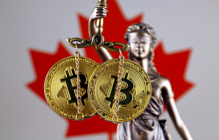 The scales of justice weighing the Canada crypto crackdown.