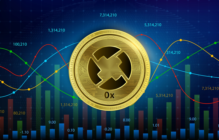 Illustration of an Ox crypto token.