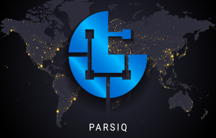 Illustration of the Parsiq crypto logo.