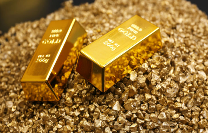 gold bars from gold mining stocks